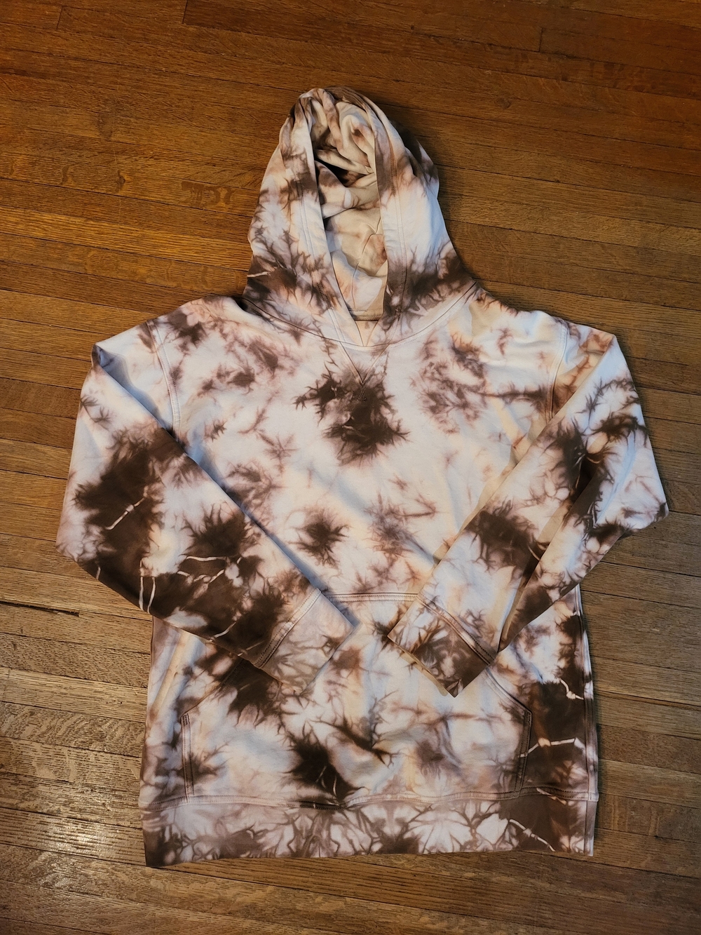 Lululemon All Yours Hoodie Brown and Cream Tie-Dye